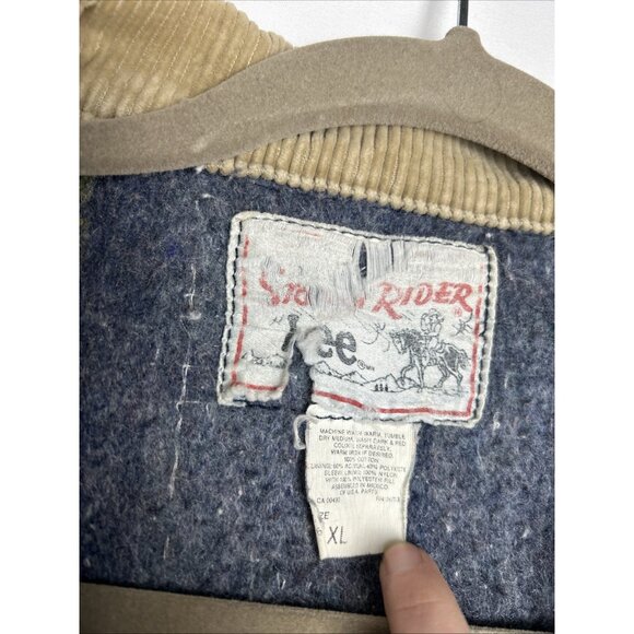 Vintage Lee Denim Jacket Storm Rider Corduroy Collar Made In USA SIZE XL - Picture 3 of 16